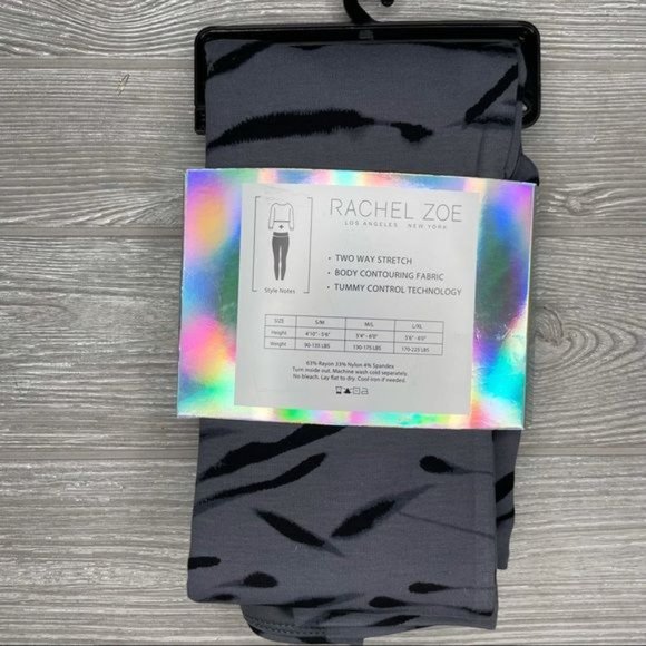 Nwt Rachel Zoe high waisted ponte leggings stretch lounge wear zebra print large - Picture 3 of 3